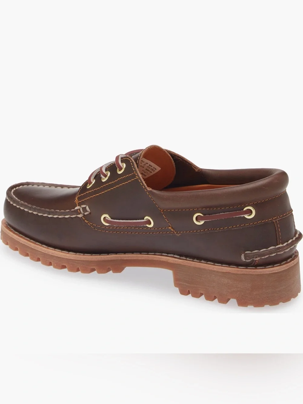 Timberland Authentic Boat Shoe 3 Eye Lug NEW Brown TB030003 214 Men’s
